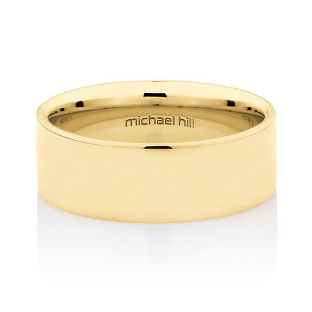 Flat Wedding Band in 10kt Yellow Gold Flat Wedding Band in 10kt Yellow Gold
