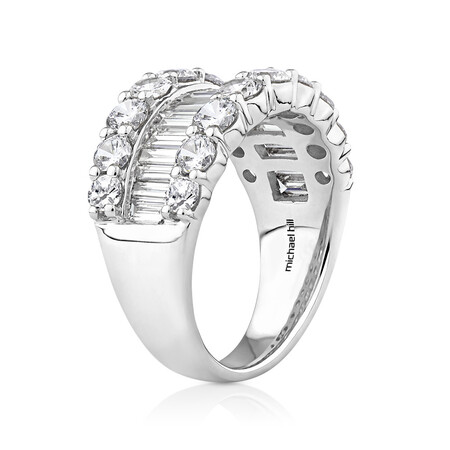 Ring with 3 Carat TW of Diamonds in 14kt White Gold Ring with 3 Carat TW of Diamonds in 14kt White Gold