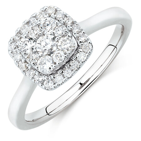 Engagement Ring with 1/2 Carat TW of Diamonds in 10kt White Gold Engagement Ring with 1/2 Carat TW of Diamonds in 10kt White Gold