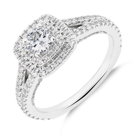 Sir Michael Hill Designer GrandApreggio Ring With 0.95 Carat TW Of Diamonds In 10kt White And Rose Gold