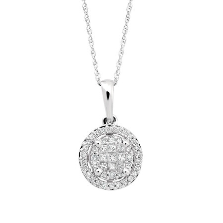 Pendant with 1/4 Carat TW of Diamonds in 10kt White Gold Pendant with 1/4 Carat TW of Diamonds in 10kt White Gold