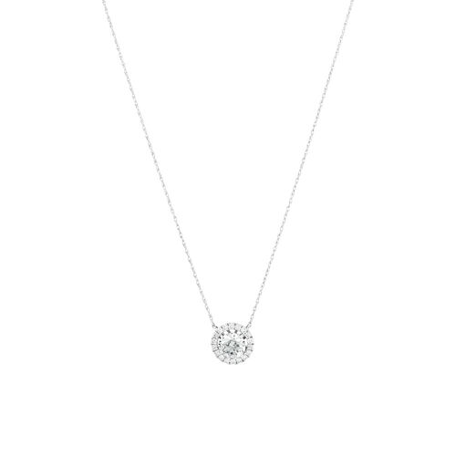Laboratory-Created 1.25 Carat TW Diamond Necklace in 10ct White Gold