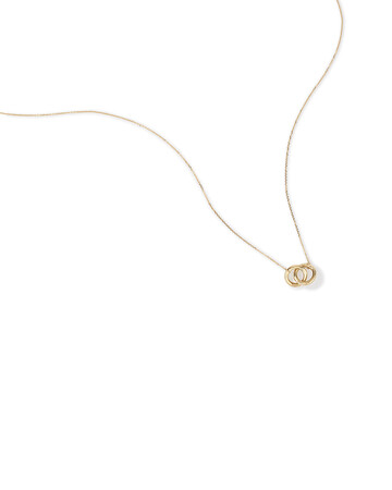 45cm (18”) Double Circle Necklace in 10kt Yellow Gold 45cm (18”) Double Circle Necklace in 10kt Yellow Gold