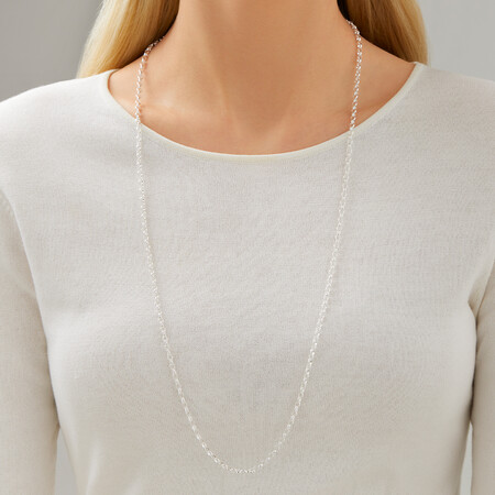 80cm (32") 3mm-3.5mm Width Belcher Chain in Sterling Silver 80cm (32") 3mm-3.5mm Width Belcher Chain in Sterling Silver