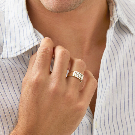 Men's Ring with 1/2 Carat TW of Diamonds in 10kt Yellow Gold Men's Ring with 1/2 Carat TW of Diamonds in 10kt Yellow Gold