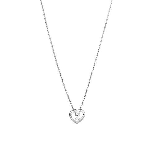 Heart Infinitas Pendant with Diamonds in Sterling Silver