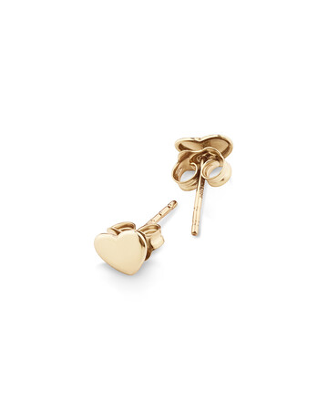 7mm Heart Stud Earrings In 10kt Yellow Gold 7mm Heart Stud Earrings In 10kt Yellow Gold