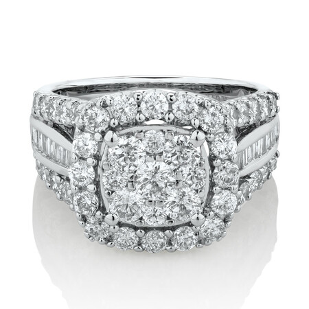 Engagement Ring with 2 1/2 Carat TW of Diamonds in 14kt White Gold Engagement Ring with 2 1/2 Carat TW of Diamonds in 14kt White Gold