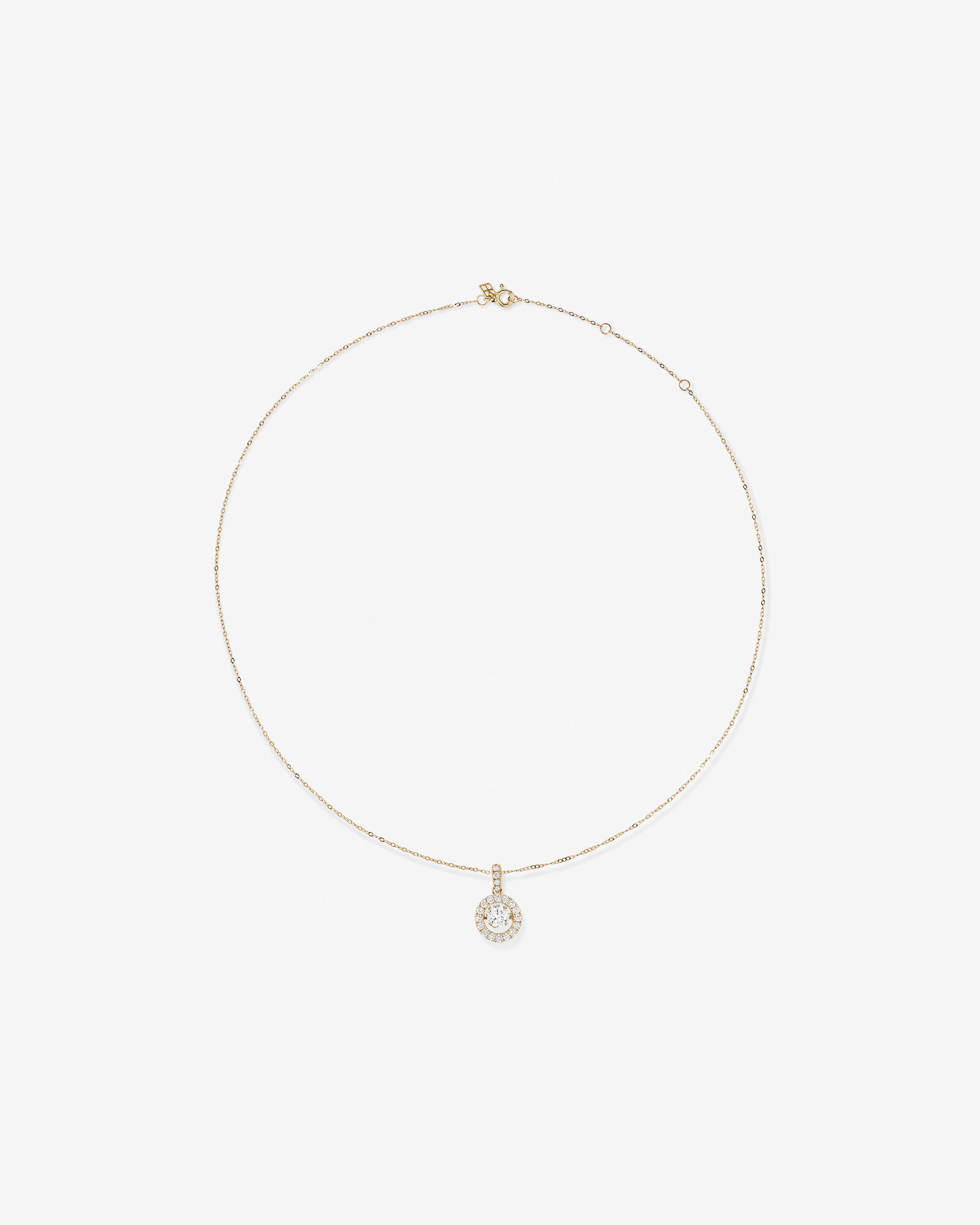 Lume Lab Round Pendant with 1.00 Carat TW of Laboratory-Grown Diamonds in 10kt Gold