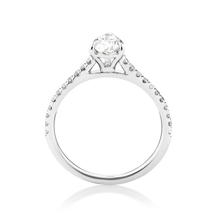 Pear Solitaire Engagement Ring with 1.12ct TW of Diamonds in 14kt White Gold Pear Solitaire Engagement Ring with 1.12ct TW of Diamonds in 14kt White Gold