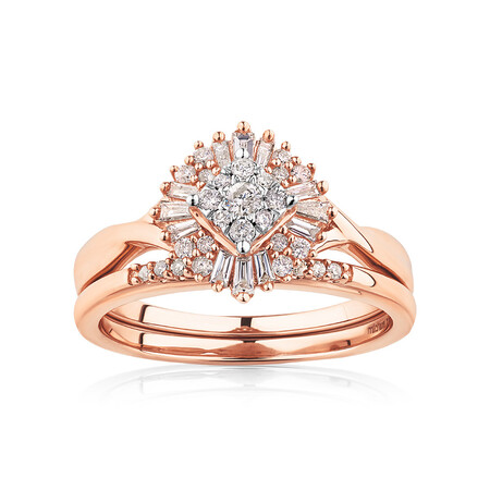 Evermore Bridal Set with 3/8 Carat TW of Diamonds in 10kt Rose Gold Evermore Bridal Set with 3/8 Carat TW of Diamonds in 10kt Rose Gold