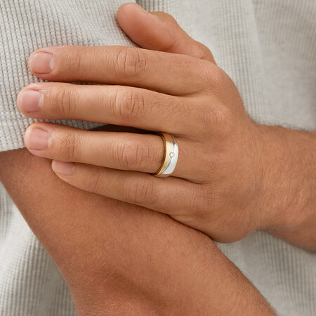 Ring with Diamonds in 10kt Yellow & White Gold Ring with Diamonds in 10kt Yellow & White Gold