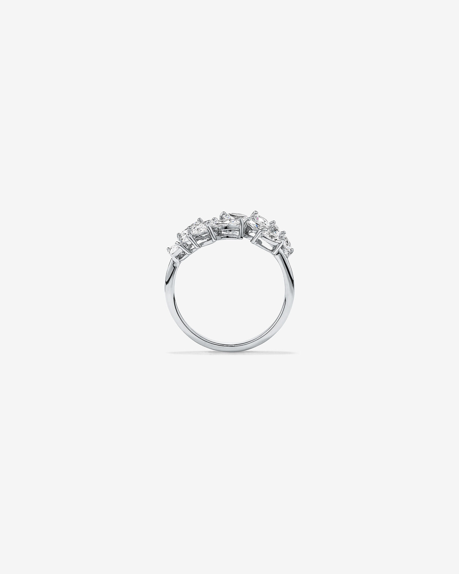 Cubic Zirconia Vine Open Ring Sterling Silver