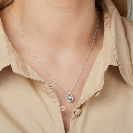 Everlight Pendant with Diamonds in Sterling Silver Everlight Pendant with Diamonds in Sterling Silver