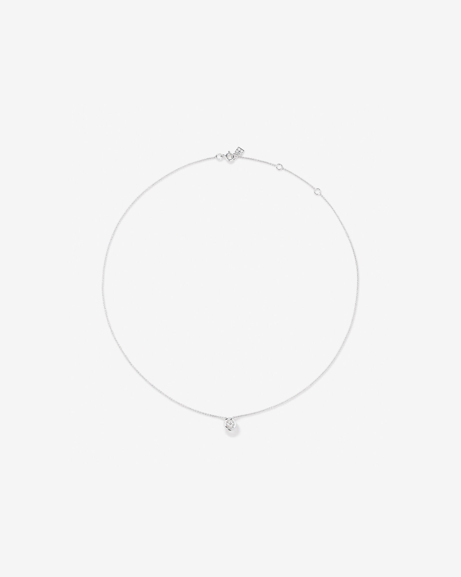 Lume Lab Round Pendant with 0.10 Carat TW of Laboratory-Grown Diamonds in Sterling Silver