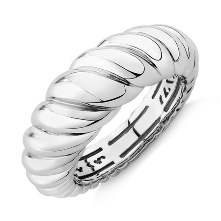 Sculpture Croissant Ring In Sterling Silver Sculpture Croissant Ring In Sterling Silver