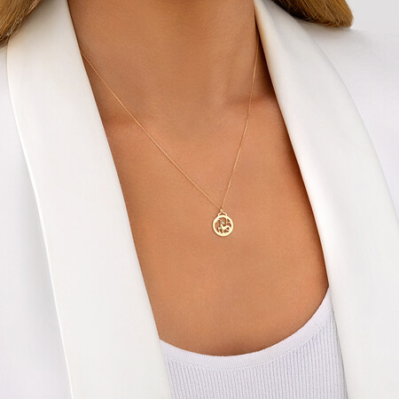 Capricorn Zodiac Pendant with Chain in 10kt Yellow Gold Capricorn Zodiac Pendant with Chain in 10kt Yellow Gold