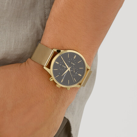 Men's Chronograph Watch in Gold Tone Stainless Steel Men's Chronograph Watch in Gold Tone Stainless Steel