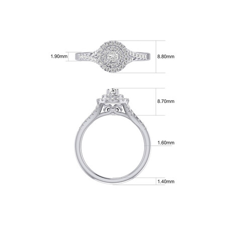 Bridal Set With 0.60 Carat TW of Diamonds In 10kt White Gold Bridal Set With 0.60 Carat TW of Diamonds In 10kt White Gold