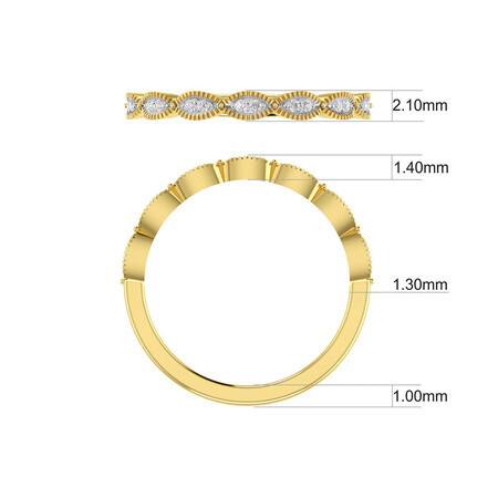 Wedding Band with Diamonds in 10kt Yellow Gold Wedding Band with Diamonds in 10kt Yellow Gold