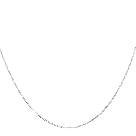 40cm (16") Diamond Cut Box Chain in 14kt White Gold 40cm (16") Diamond Cut Box Chain in 14kt White Gold