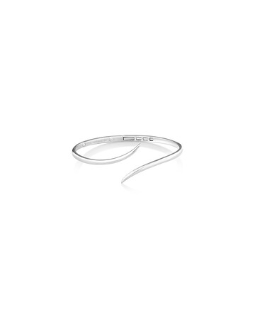 Sculpture Bypass Bangle In Sterling Silver Sculpture Bypass Bangle In Sterling Silver