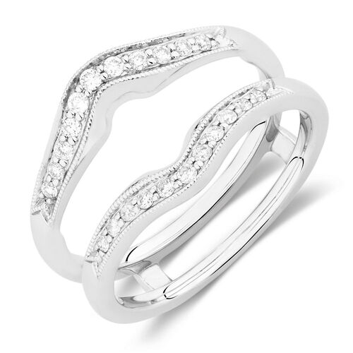 Enhancer Ring with 1/4 Carat TW of Diamonds in 14kt White Gold