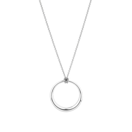 Sculpture 65cm (25") Large Circle Pendant In Sterling Silver