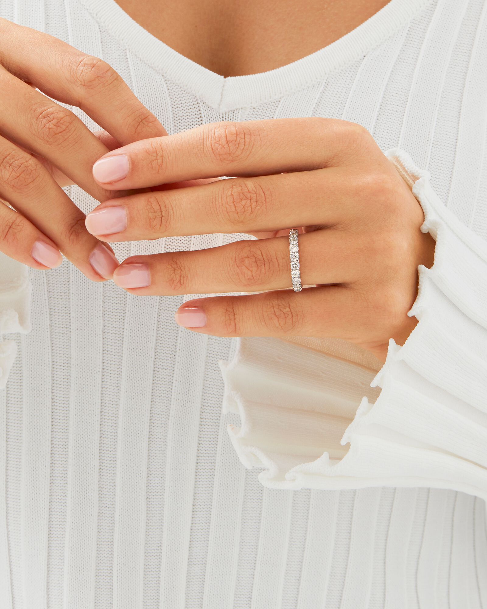 Evermore Wedding Band with 1 Carat TW Diamonds in 14kt White Gold