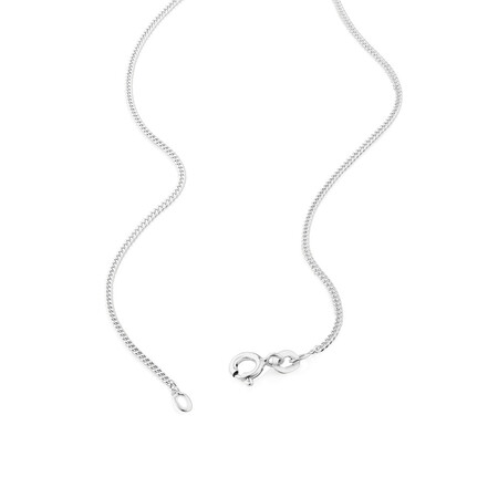 55cm (22") 1mm-1.5mm Width Curb Chain in Sterling Silver 55cm (22") 1mm-1.5mm Width Curb Chain in Sterling Silver