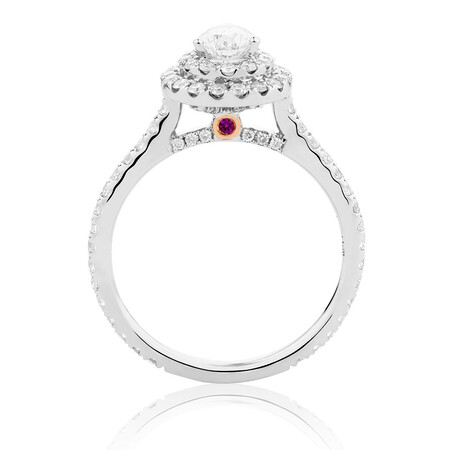 Sir Michael Hill Designer Bridal Double Halo Engagement Ring with 1.20 Carat TW of Diamonds in 14kt White Gold Sir Michael Hill Designer Bridal Double Halo Engagement Ring with 1.20 Carat TW of Diamonds in 14kt White Gold