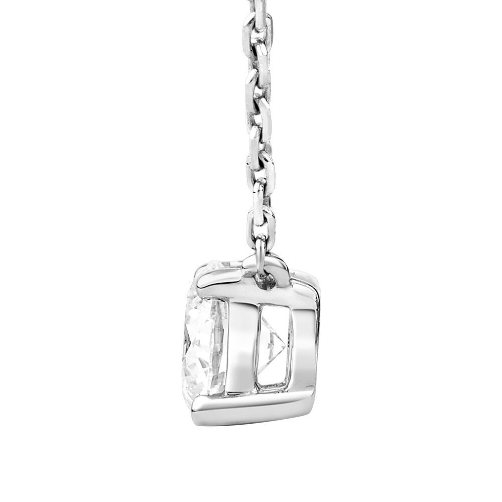 Boucles d’oreilles et pendentif en diamants cultivés laboratoire TW de 0,60 carat sertis or blanc 10 carats