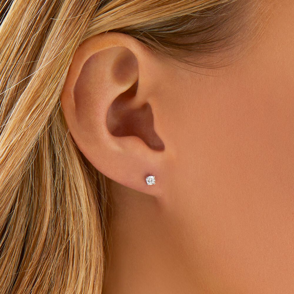 Classic Stud Earrings with 0.23 Carat TW of Diamonds in 10kt White Gold