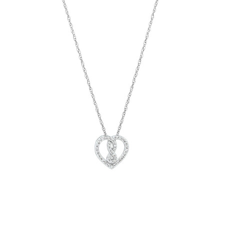 Mini Infinitas Pendant with 0.12 Carat TW of Diamonds in Sterling Silver Mini Infinitas Pendant with 0.12 Carat TW of Diamonds in Sterling Silver
