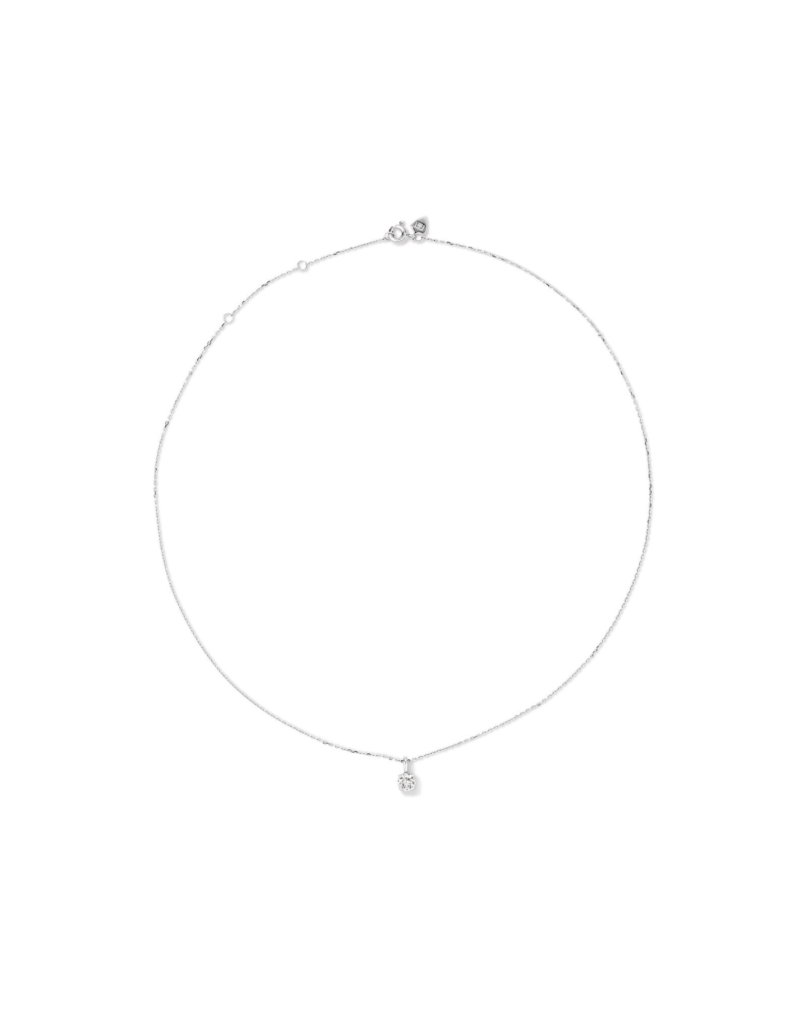 0.50 Carat TW Diamond Solitaire Pendant in 18kt White Gold