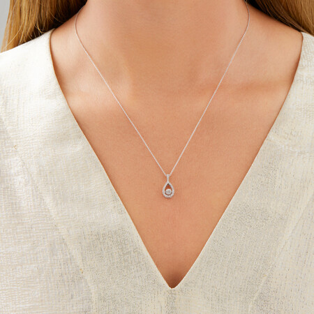 Everlight Pendant with 0.20 Carat TW of Diamonds in Sterling Silver Everlight Pendant with 0.20 Carat TW of Diamonds in Sterling Silver
