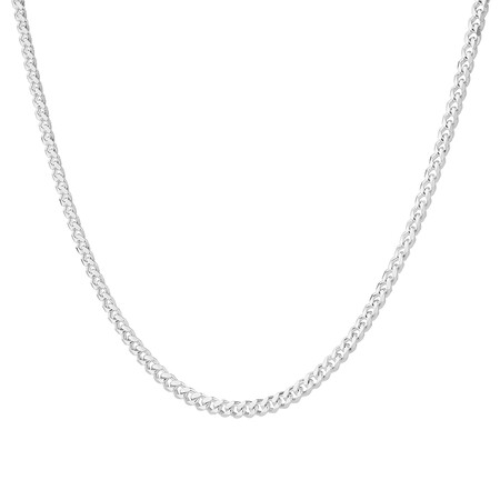 55cm (22") 4mm-4.5mm Width Curb Chain in Sterling Silver