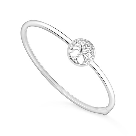 62mm Polished Tree of Life Bangle in Sterling Silver 62mm Polished Tree of Life Bangle in Sterling Silver