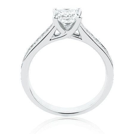 Solitaire Engagement Ring With 1 1/4 Carat TW of Diamonds In 14kt White Gold Solitaire Engagement Ring With 1 1/4 Carat TW of Diamonds In 14kt White Gold