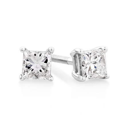 Certified Stud Earrings with 0.46 Carat TW of Diamonds in 14kt White Gold Certified Stud Earrings with 0.46 Carat TW of Diamonds in 14kt White Gold
