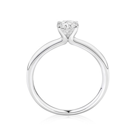 Solitaire Engagement Ring with 0.70 Carat TW of Diamonds in 14kt White Gold Solitaire Engagement Ring with 0.70 Carat TW of Diamonds in 14kt White Gold