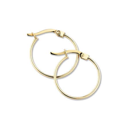17mm Hoop Earrings in 10kt Yellow Gold 17mm Hoop Earrings in 10kt Yellow Gold