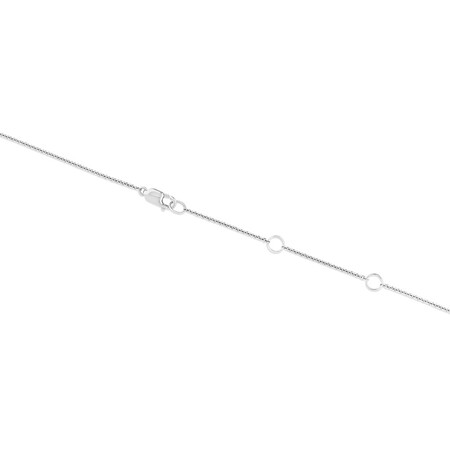 Station Necklace With 0.10 Carat TW Diamonds In Sterling Silver Station Necklace With 0.10 Carat TW Diamonds In Sterling Silver