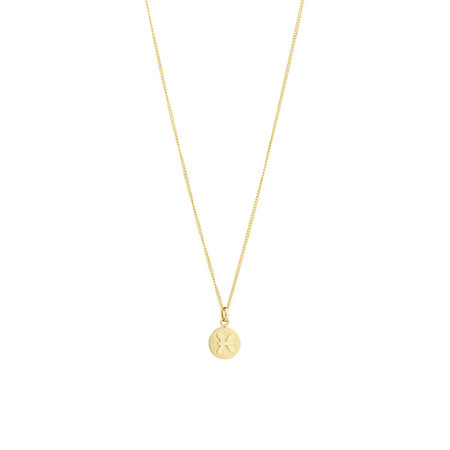 Pisces Zodiac Pendant in 10kt yellow Gold Pisces Zodiac Pendant in 10kt yellow Gold