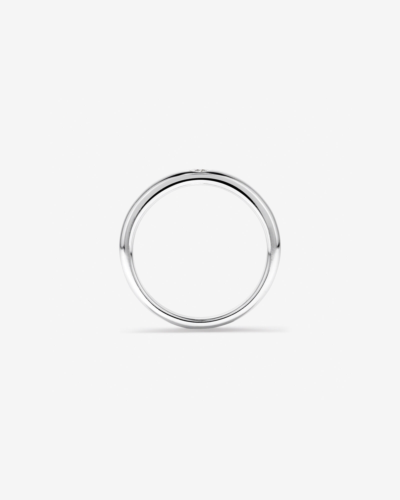 Alliance Duo avec Diamants Ronds Brillants de 0,10 Carat TW en Or Blanc 18 kt