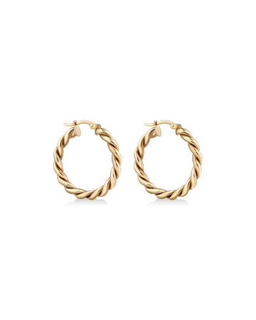 20mm Braid Twist Hoop in 10kt Yellow Gold 20mm Braid Twist Hoop in 10kt Yellow Gold
