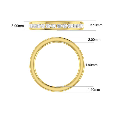 Wedding Band with 0.50 Carat TW of Diamonds in 14kt Yellow Gold Wedding Band with 0.50 Carat TW of Diamonds in 14kt Yellow Gold