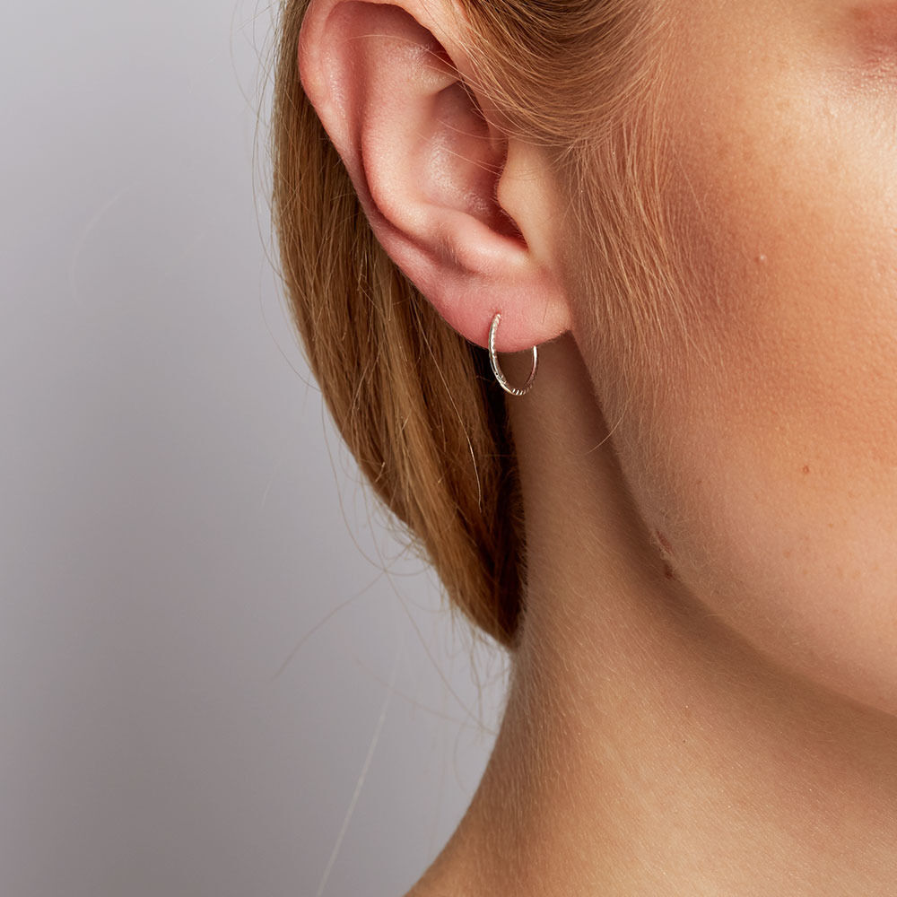 12mm Sleeper Earrings in Sterling Silver