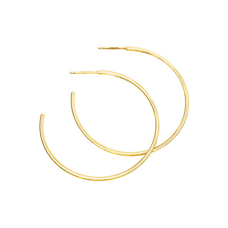 43mm Hoop Earrings In 10kt Yellow Gold 43mm Hoop Earrings In 10kt Yellow Gold