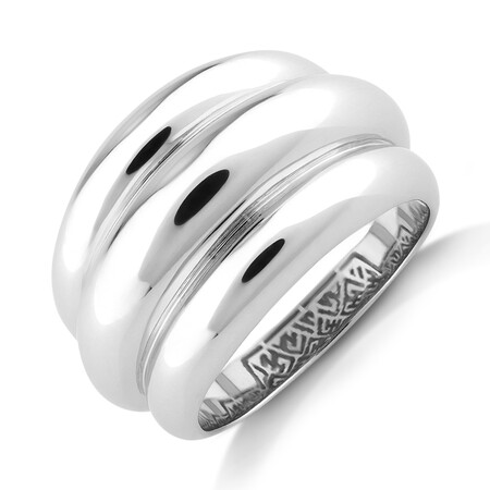 Corrugated Ring In Sterling Silver